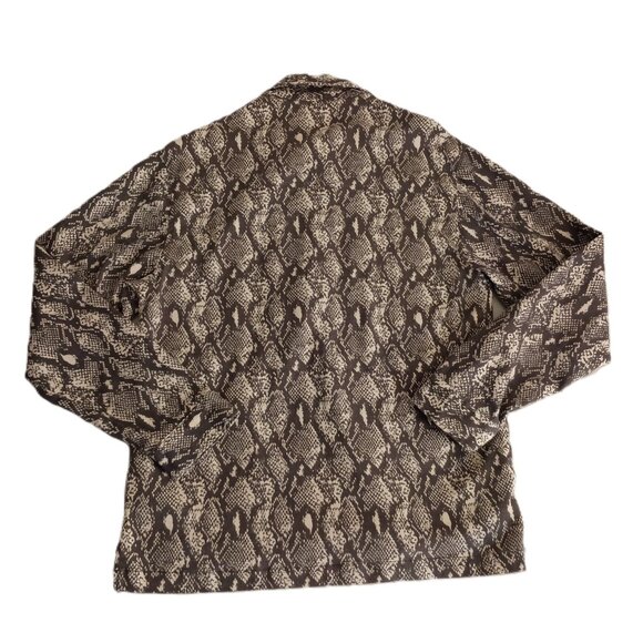 Urban Outfitters Gray and White Snake Skin Print Barn Coat Jacket Women’s Size S - Picture 6 of 15